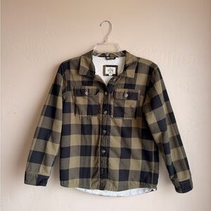 Plaid Sherpa Lined Jacket